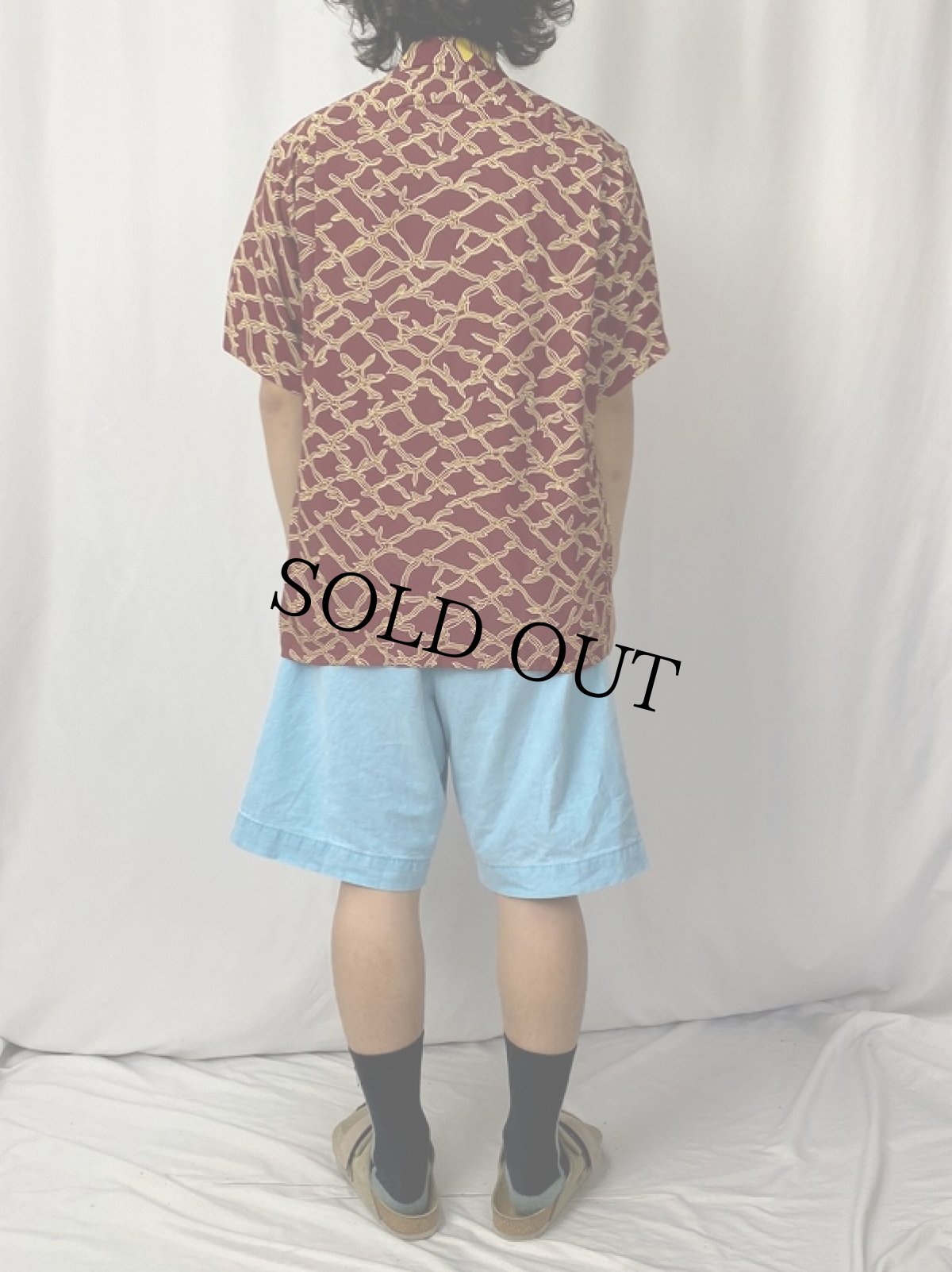 画像4: 50's "抜染" 総柄 レーヨンハワイアンシャツ (4)