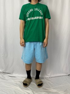 画像2: 70〜80's Champion バータグ USA製 "QUEENS COLLEGE" プリントTシャツ XL (2)
