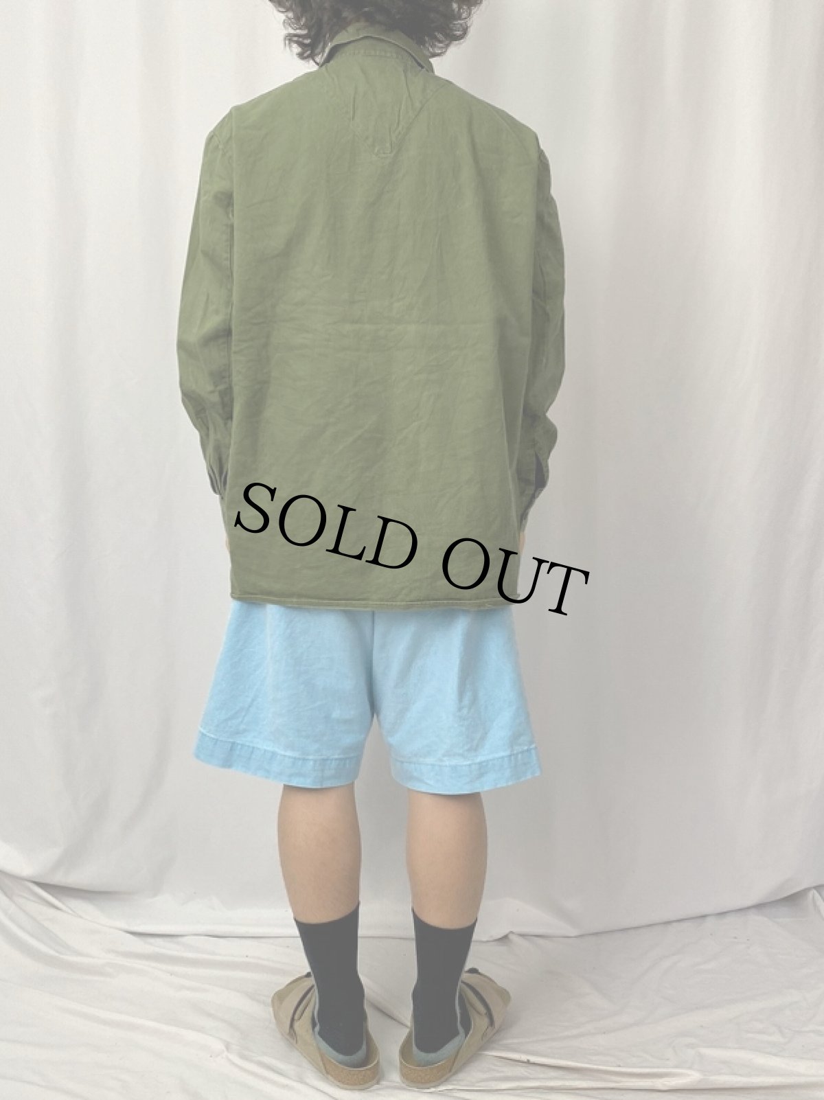 画像4: 80's スウェーデン軍 M-55 プルオーバーシャツ SIZE41 (4)