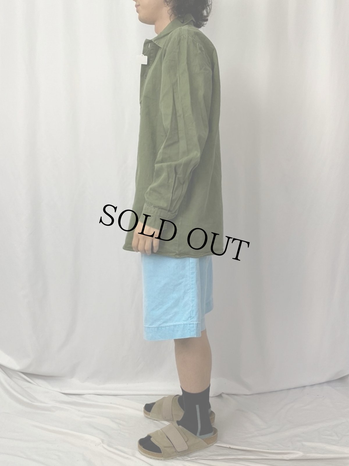 画像3: 80's スウェーデン軍 M-55 プルオーバーシャツ SIZE41 (3)