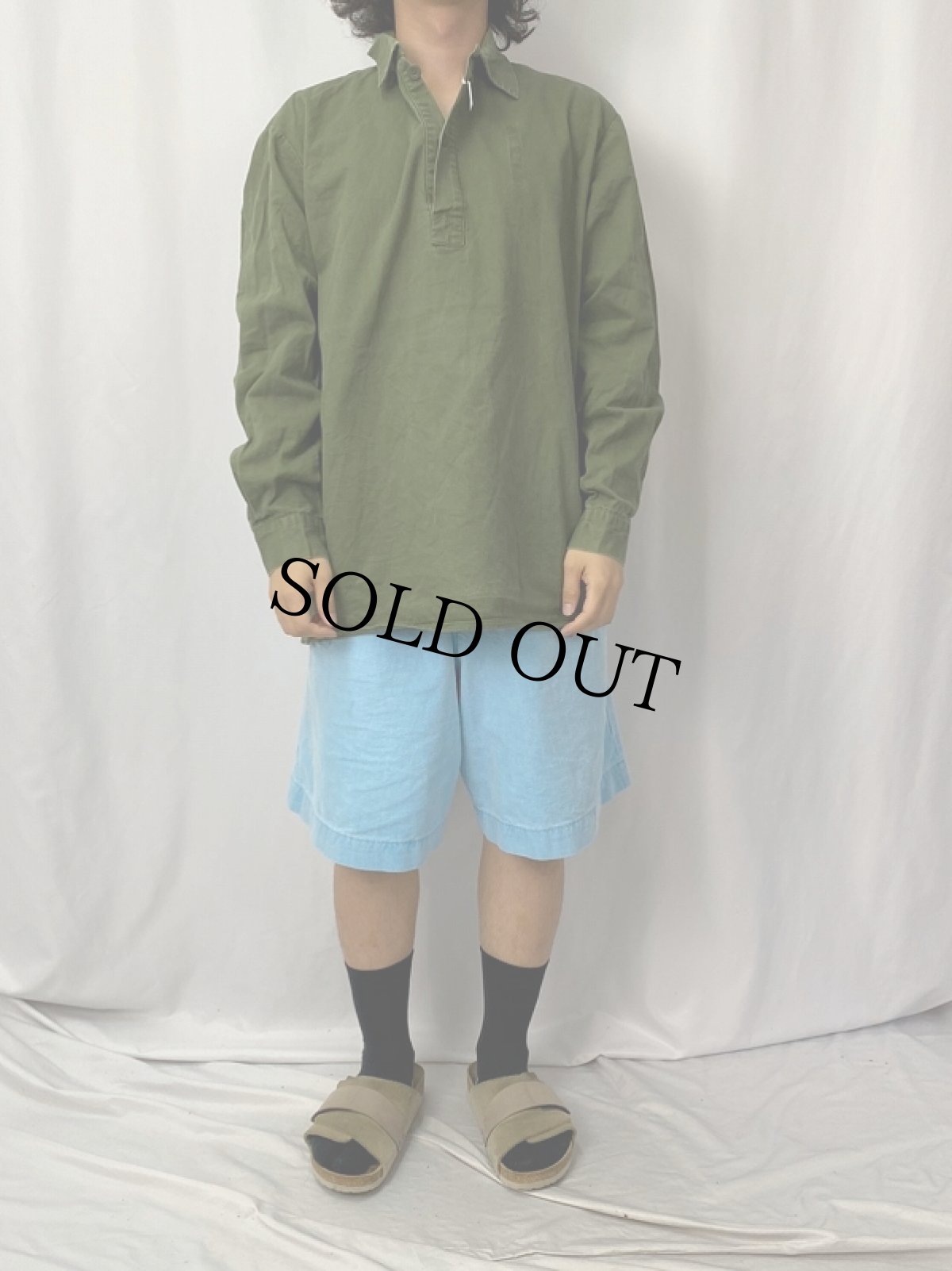 画像2: 80's スウェーデン軍 M-55 プルオーバーシャツ SIZE41 (2)