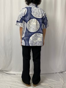 画像4: 70's Sears HAWAIIAN Fashions 総柄 プルオーバーハワイアンシャツ (4)