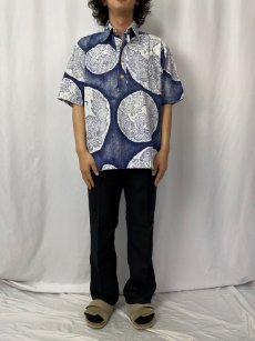 画像2: 70's Sears HAWAIIAN Fashions 総柄 プルオーバーハワイアンシャツ (2)