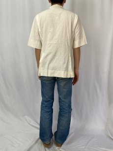 画像4: 70's〜 ETHNOS 刺繍デザイン プルオーバーシャツ L (4)