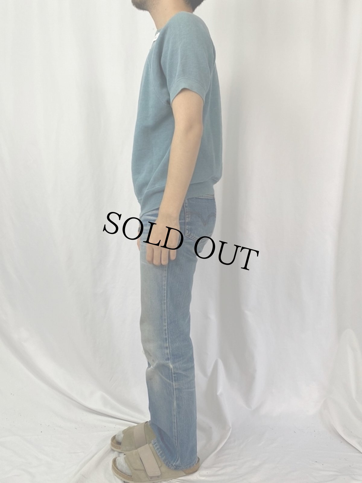 画像3: 60〜70's 無地 ラグラン半袖スウェット (3)