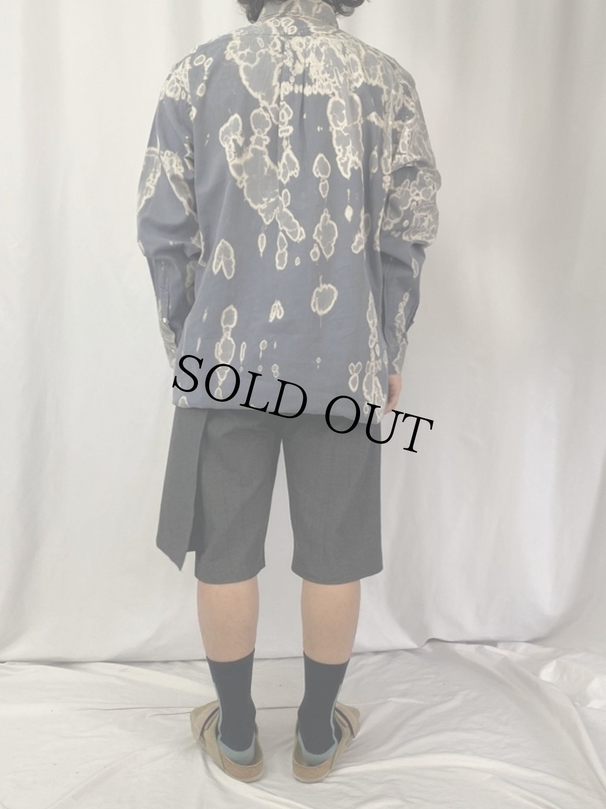 画像4: 90's Ralph Lauren ブリーチデザイン コットンボタンダウンシャツ L (4)