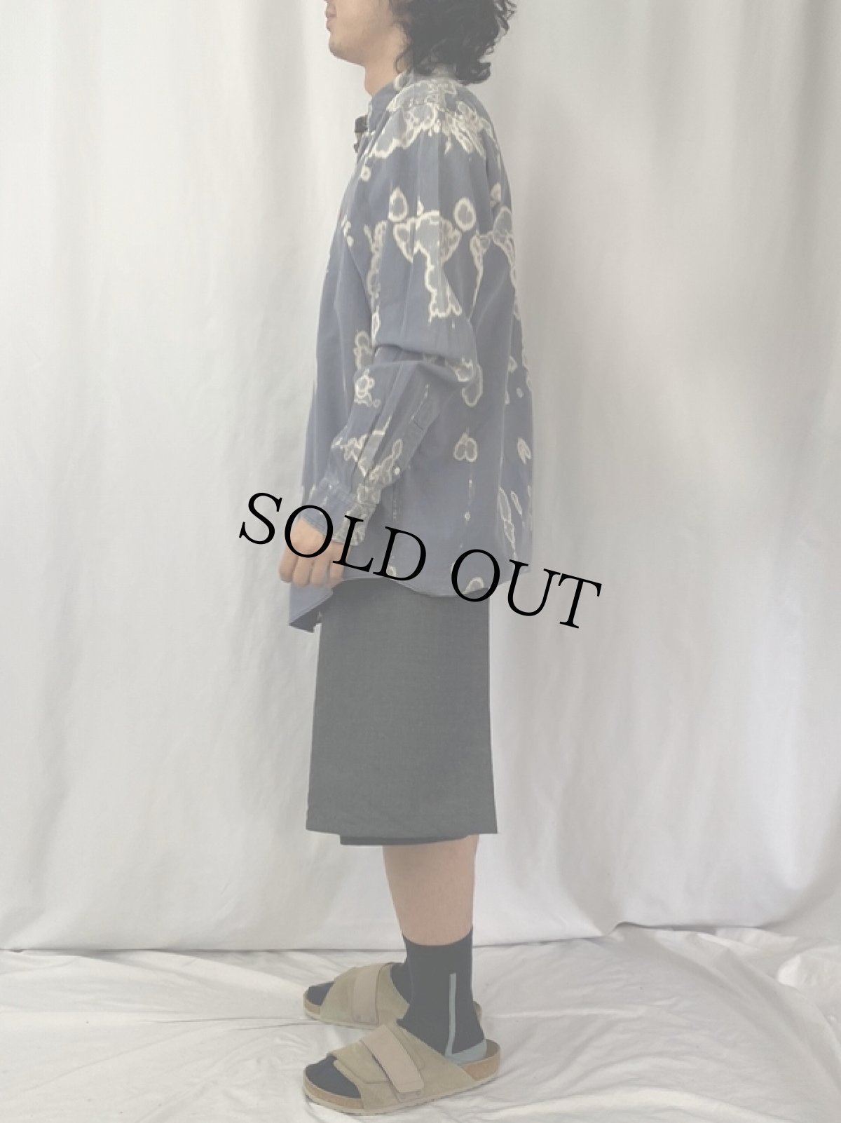 画像3: 90's Ralph Lauren ブリーチデザイン コットンボタンダウンシャツ L (3)