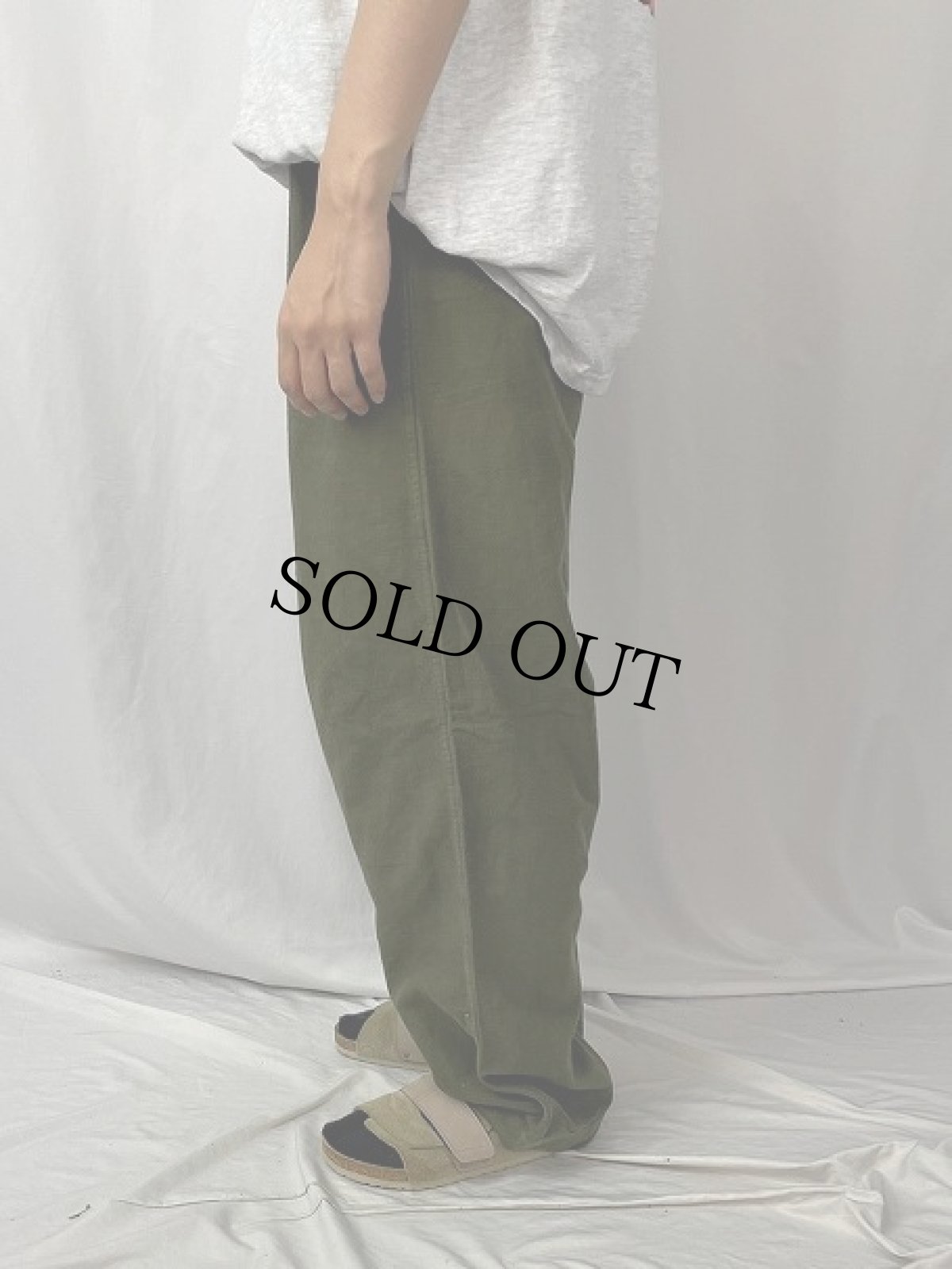 画像3: 50's オランダ軍 フランネルスリーピングパンツ W-39 (3)