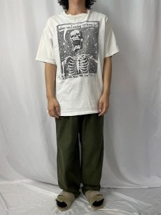 画像2: 90's BADBOB USA製 "SCREAMING DEAD MAN" アートプリントTシャツ L (2)