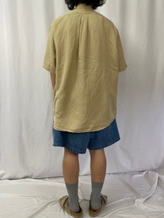 画像4: POLO Ralph Lauren "CUSTOM FIT" ロゴ刺繍 シルク×リネンボタンダウンシャツ XL (4)