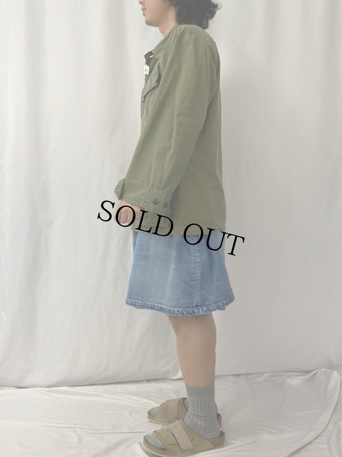 画像3: 70's U.S.ARMY ジャングルファティーグジャケット 4th SMALL-SHORT (3)