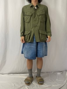 画像2: 70's U.S.ARMY ジャングルファティーグジャケット 4th SMALL-SHORT (2)