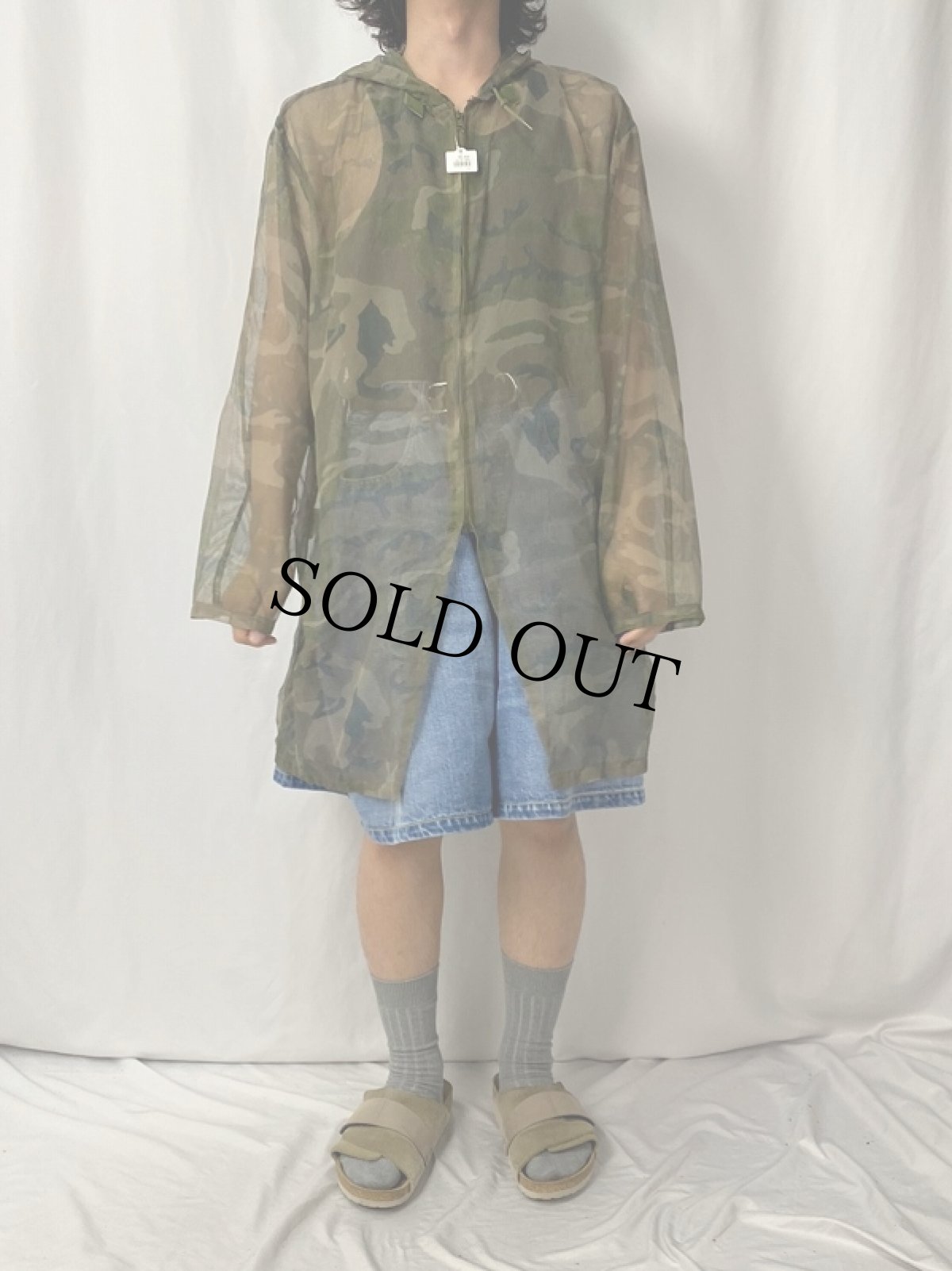 画像2: HUNTING CLOTHES  カモ柄 メッシュジップパーカー (2)