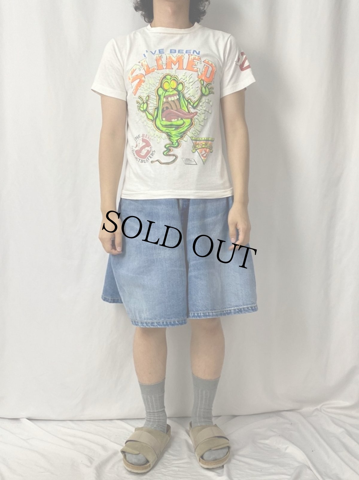 画像2: 80's GHOSTBUSTERS USA製 "I'VE BEEN SLIMED" 映画キャラクター 発泡プリントTシャツ L (2)