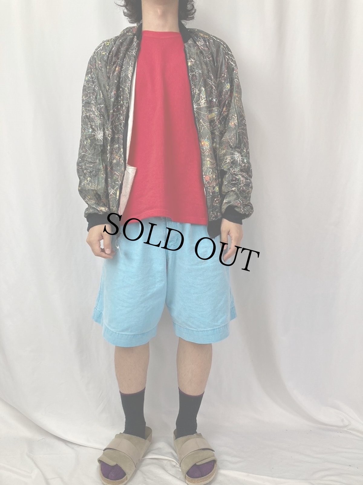 画像2: 〜90's GLOWIN' THE GALAXY USA製 星座柄 ペーパージャケット XL (2)