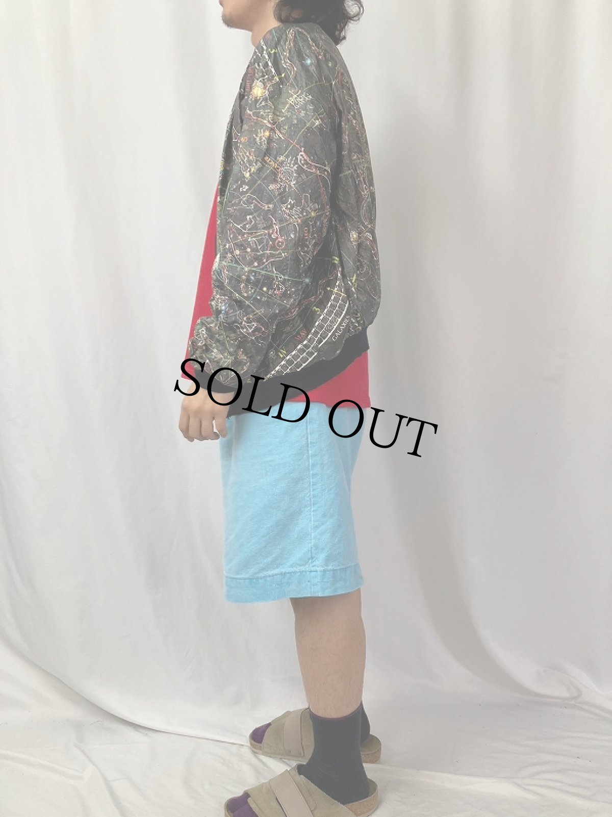 画像3: 〜90's GLOWIN' THE GALAXY USA製 星座柄 ペーパージャケット XL (3)