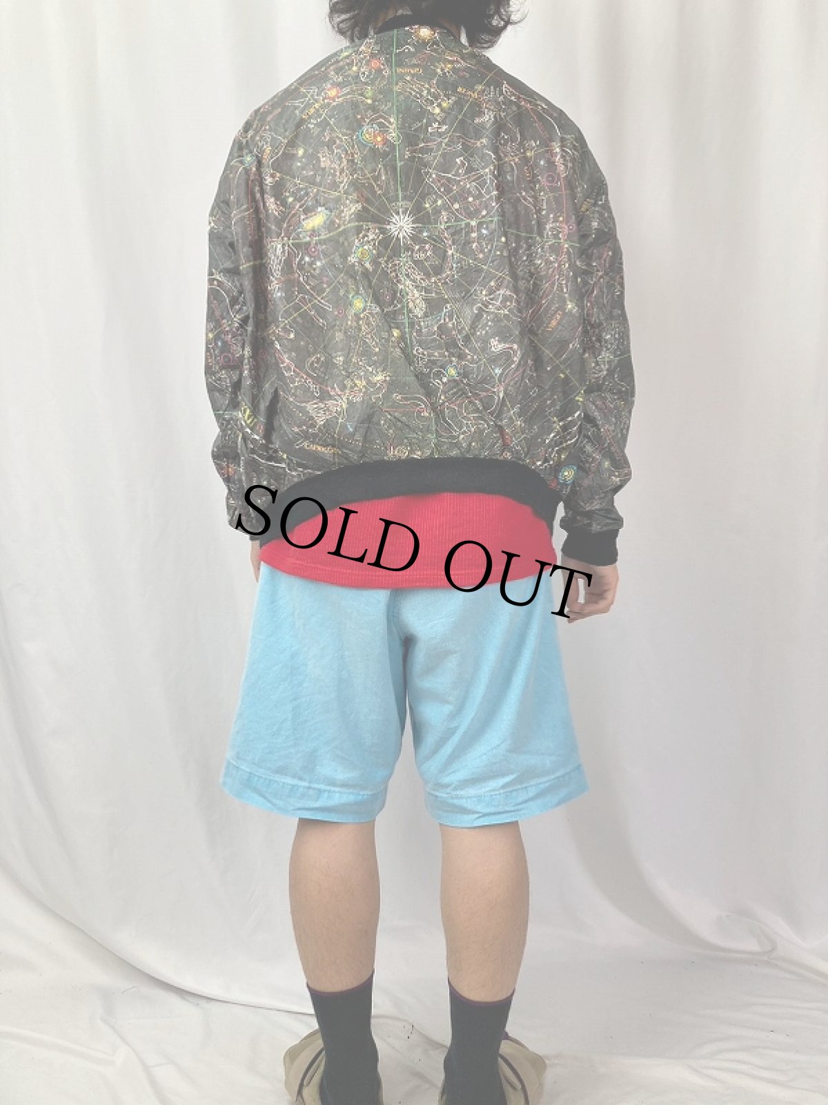 画像4: 〜90's GLOWIN' THE GALAXY USA製 星座柄 ペーパージャケット XL (4)