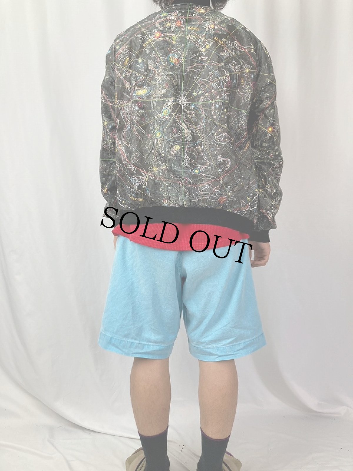 画像4: 〜90's GLOWIN' THE GALAXY USA製 星座柄 ペーパージャケット L (4)