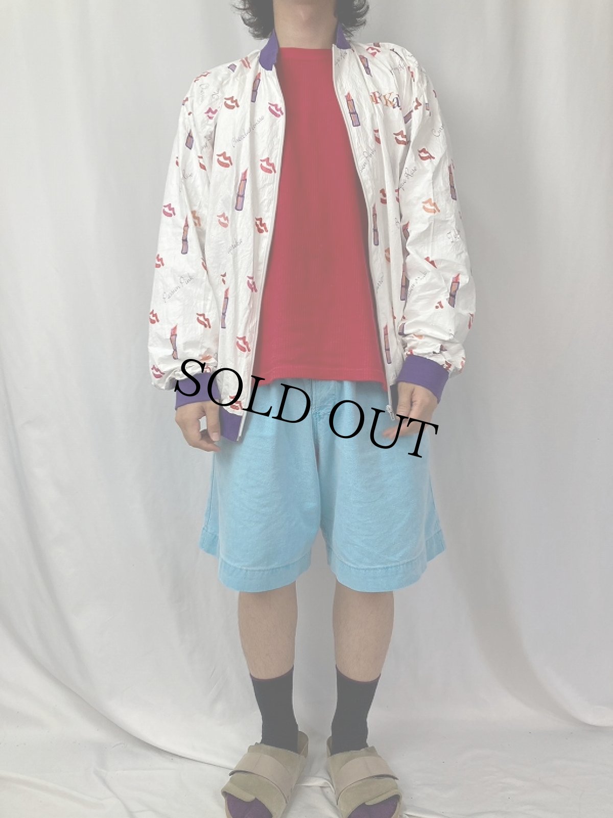 画像2: MARY KAY コスメブランド 総柄 ペーパージャケット XXL (2)