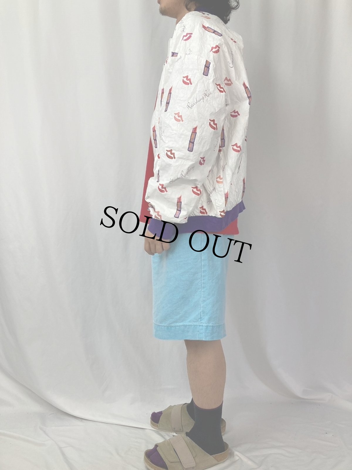 画像3: MARY KAY コスメブランド 総柄 ペーパージャケット XXL (3)