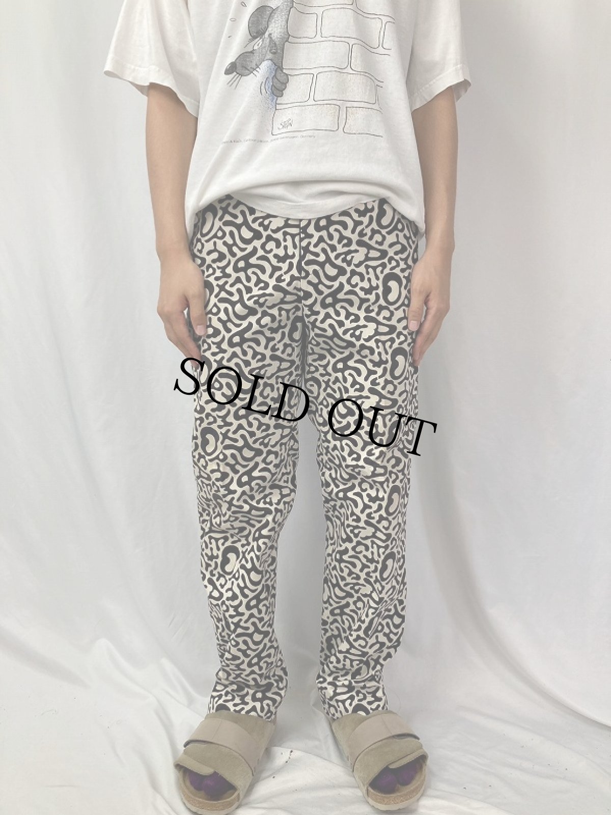 画像2: 70's 韓国 学生軍事訓練用 バクテリア迷彩 HBTパンツ W30 (2)