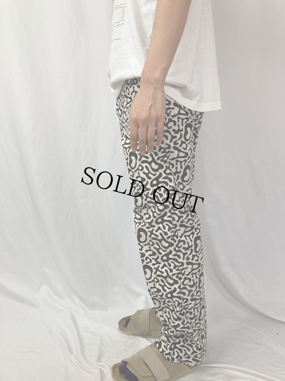 画像3: 70's 韓国 学生軍事訓練用 バクテリア迷彩 HBTパンツ W30 (3)