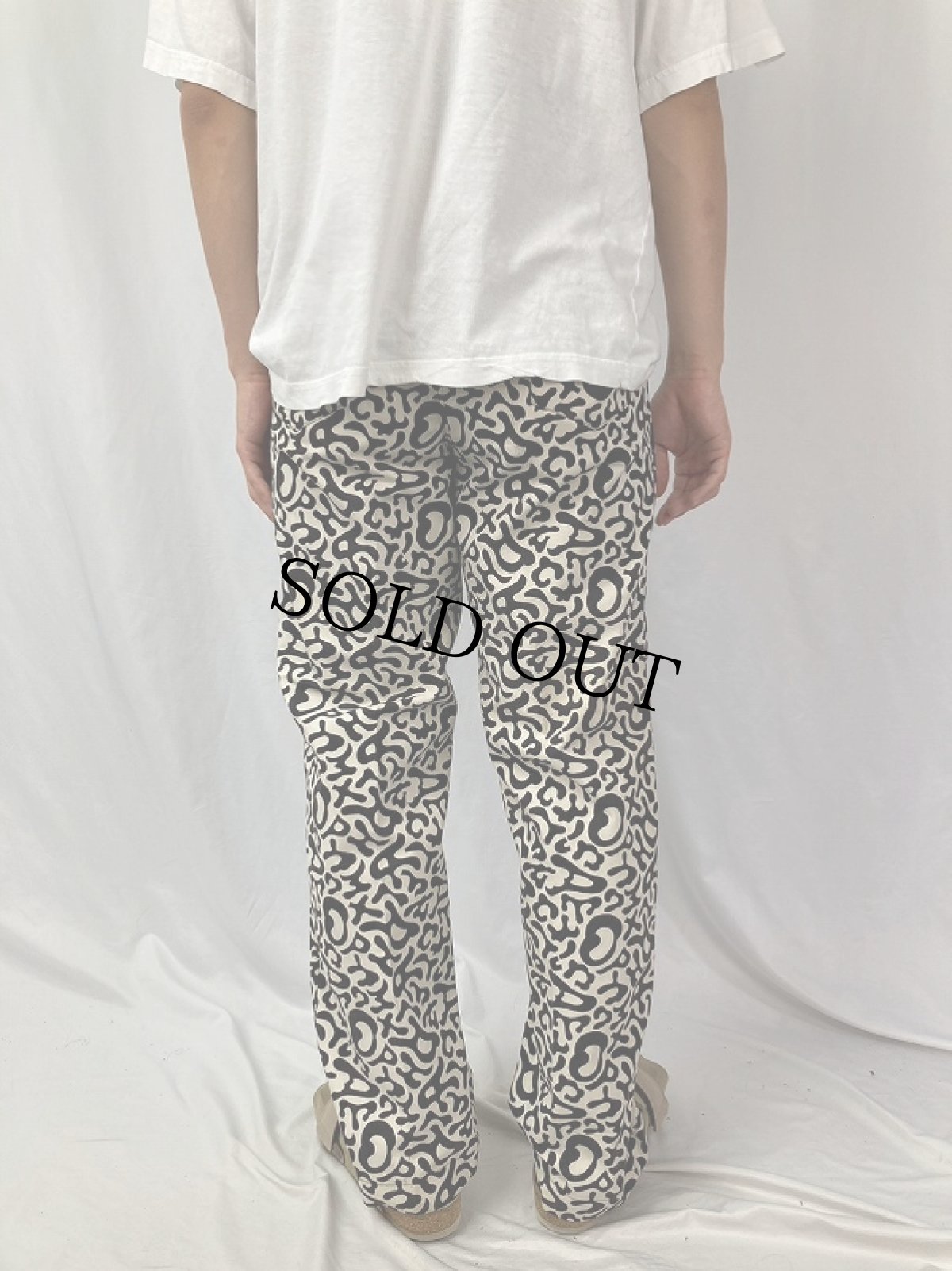 画像4: 70's 韓国 学生軍事訓練用 バクテリア迷彩 HBTパンツ W30 (4)