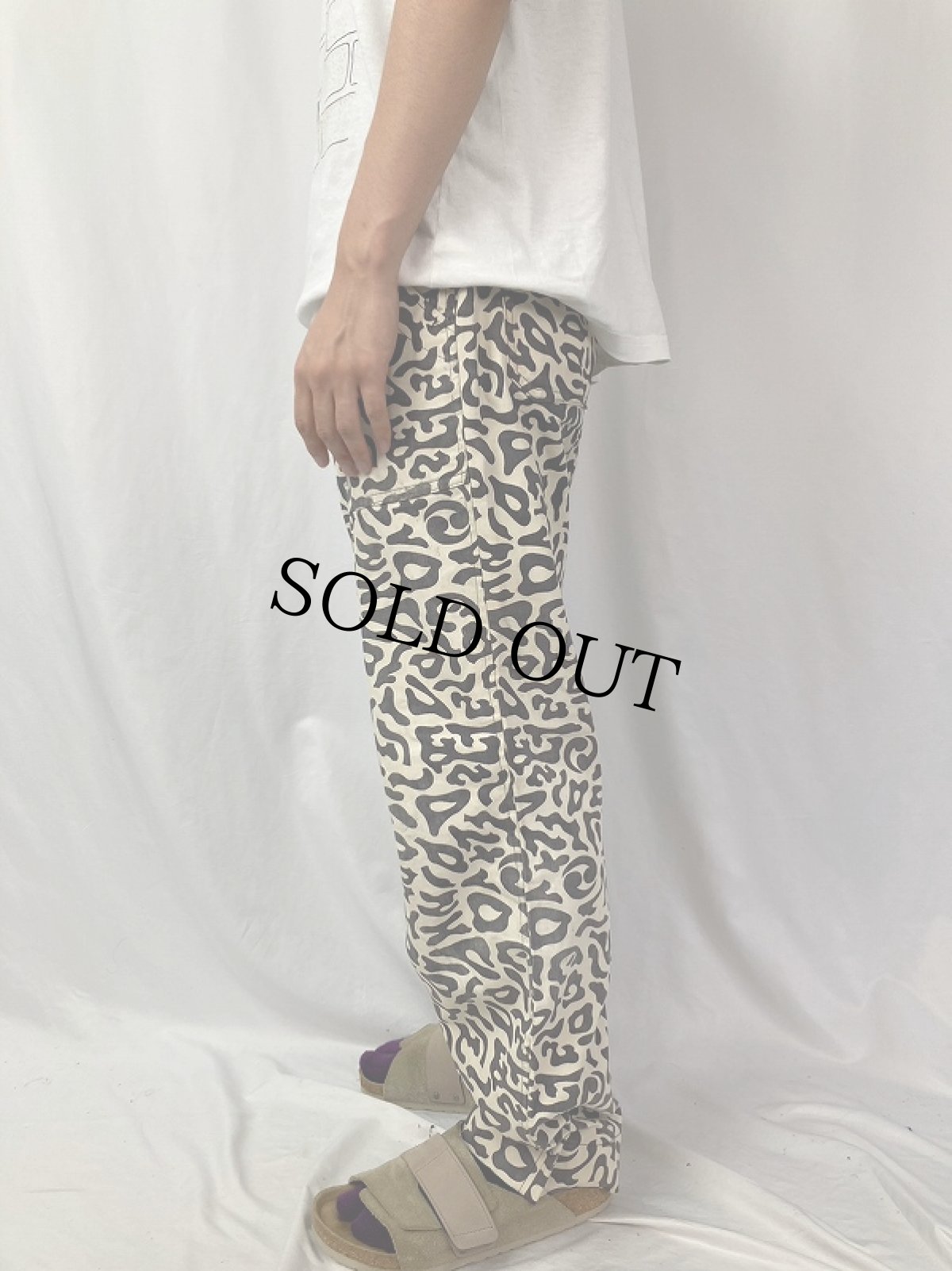 画像3: 70's 韓国 学生軍事訓練用 バクテリア迷彩 HBTパンツ W33 (3)