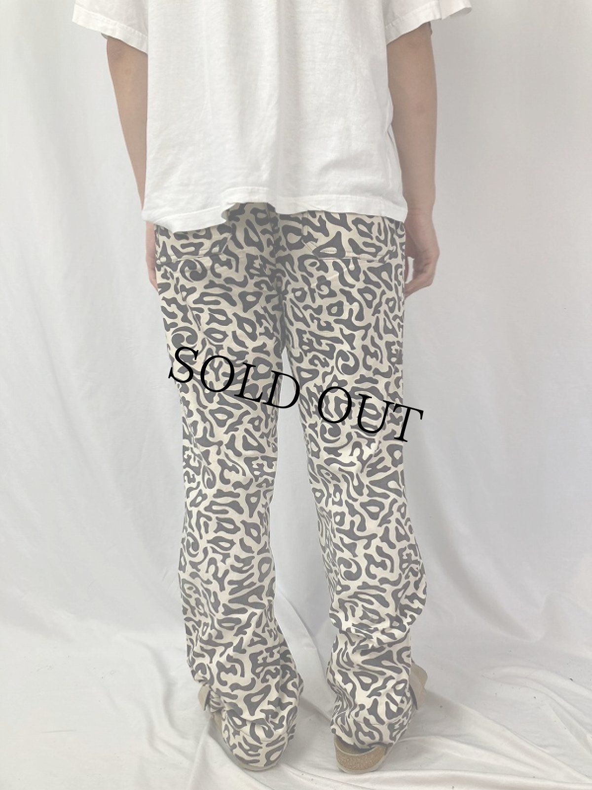 画像4: 70's 韓国 学生軍事訓練用 バクテリア迷彩 HBTパンツ W33 (4)