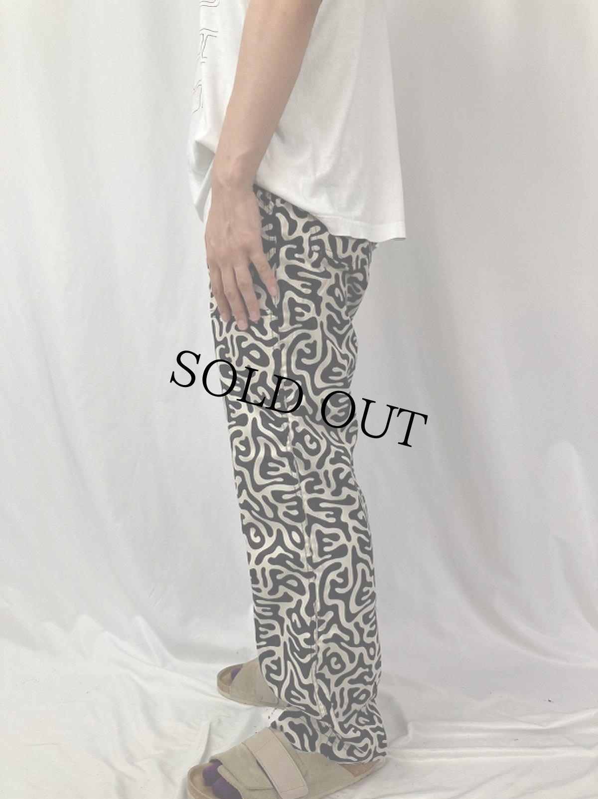 画像3: 70's 韓国 学生軍事訓練用 バクテリア迷彩 HBTパンツ W31 (3)