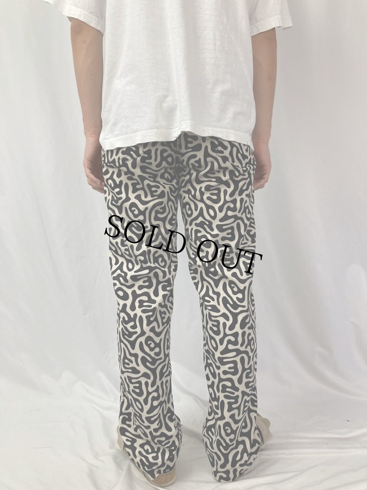 画像4: 70's 韓国 学生軍事訓練用 バクテリア迷彩 HBTパンツ W31 (4)