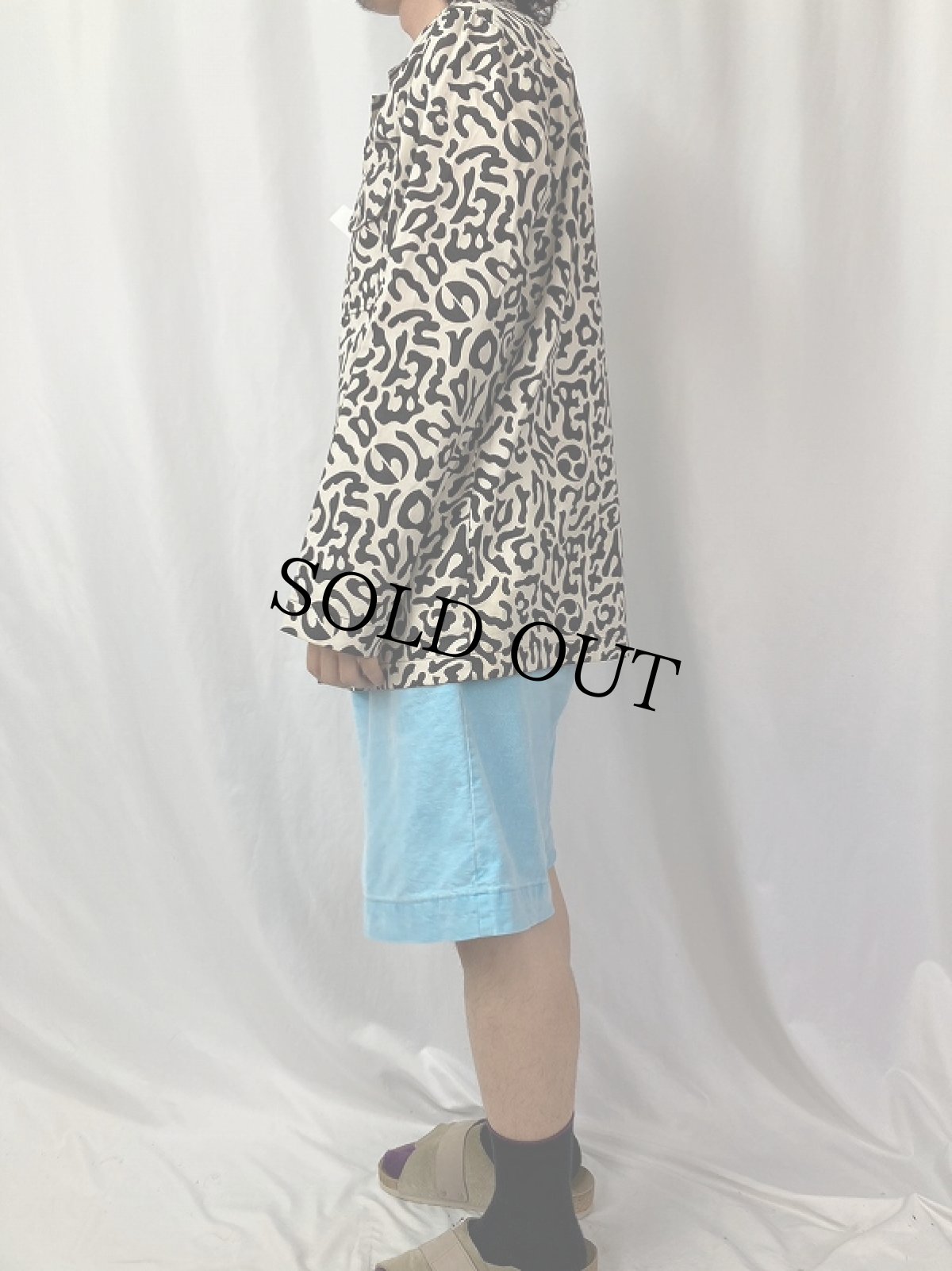 画像3: 70's 韓国 学生軍事訓練用 バクテリア迷彩 HBTシャツ (3)