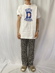 画像2: 80's Champion USA製 トリコタグ "DENVER BRONCOS" プリントTシャツ XXL (2)