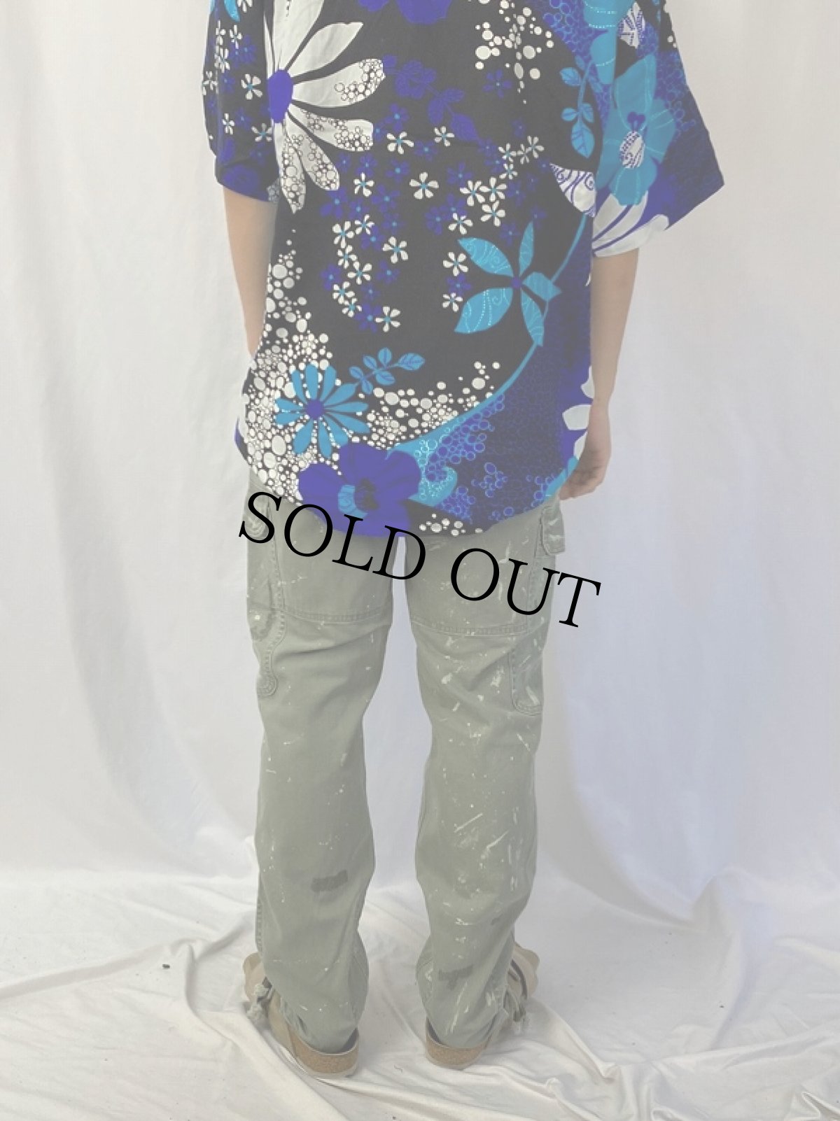 画像4: POLO Ralph Lauren ペンキペイント ヘリンボーンツイル デザインカーゴパンツ W24-31 (4)