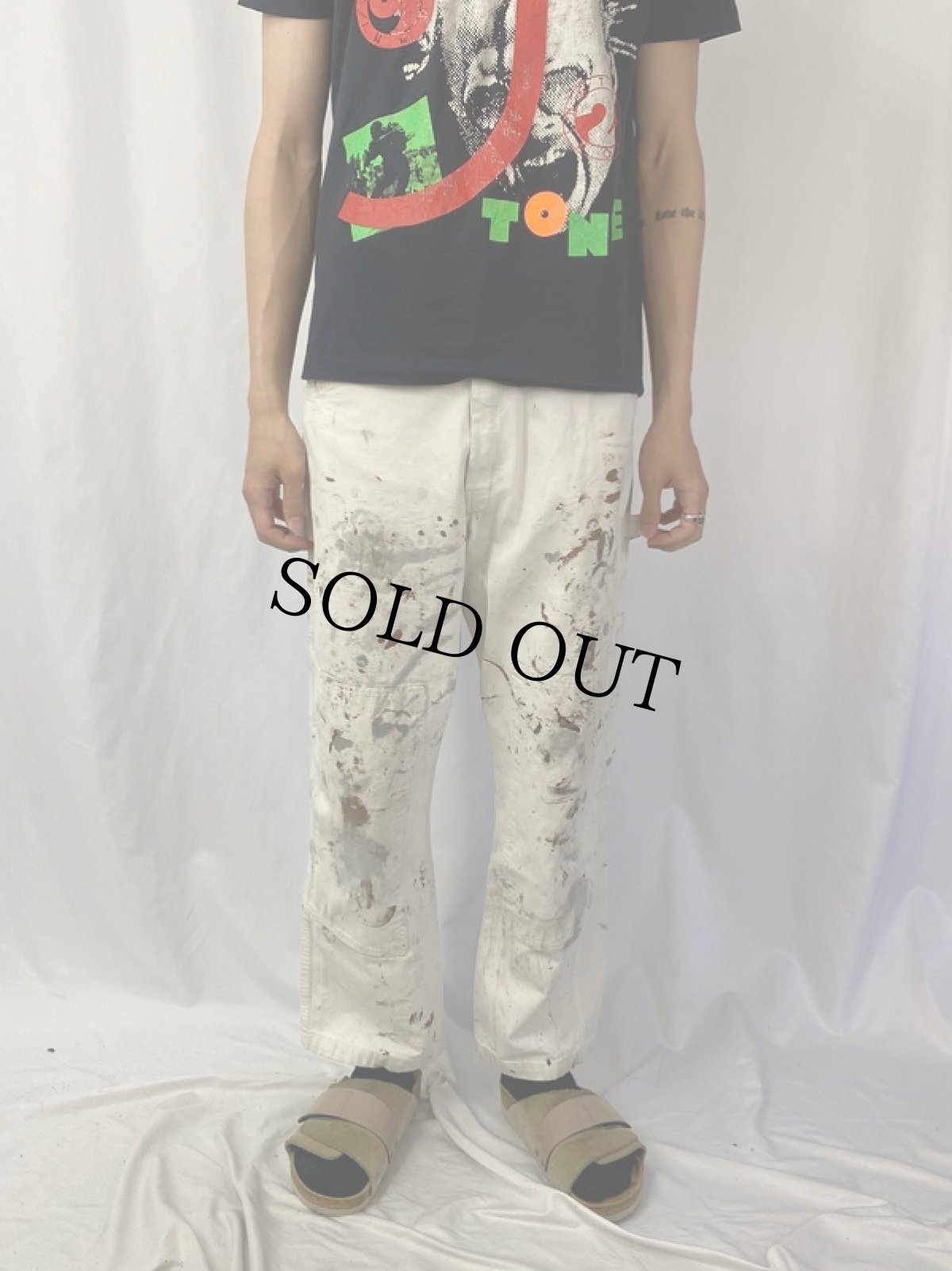 画像2: Dickies ペンキペイント ペインターパンツ W34 (2)