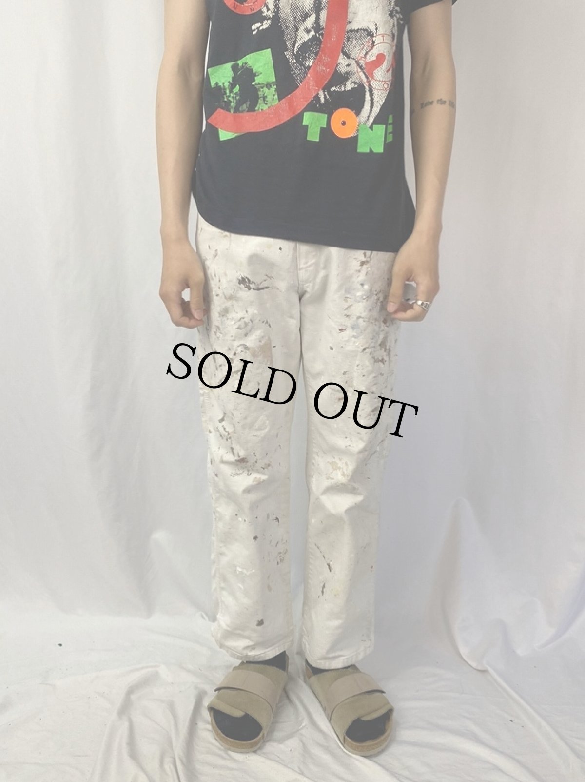 画像2: Dickies ペンキペイント ペインターパンツ W32 (2)