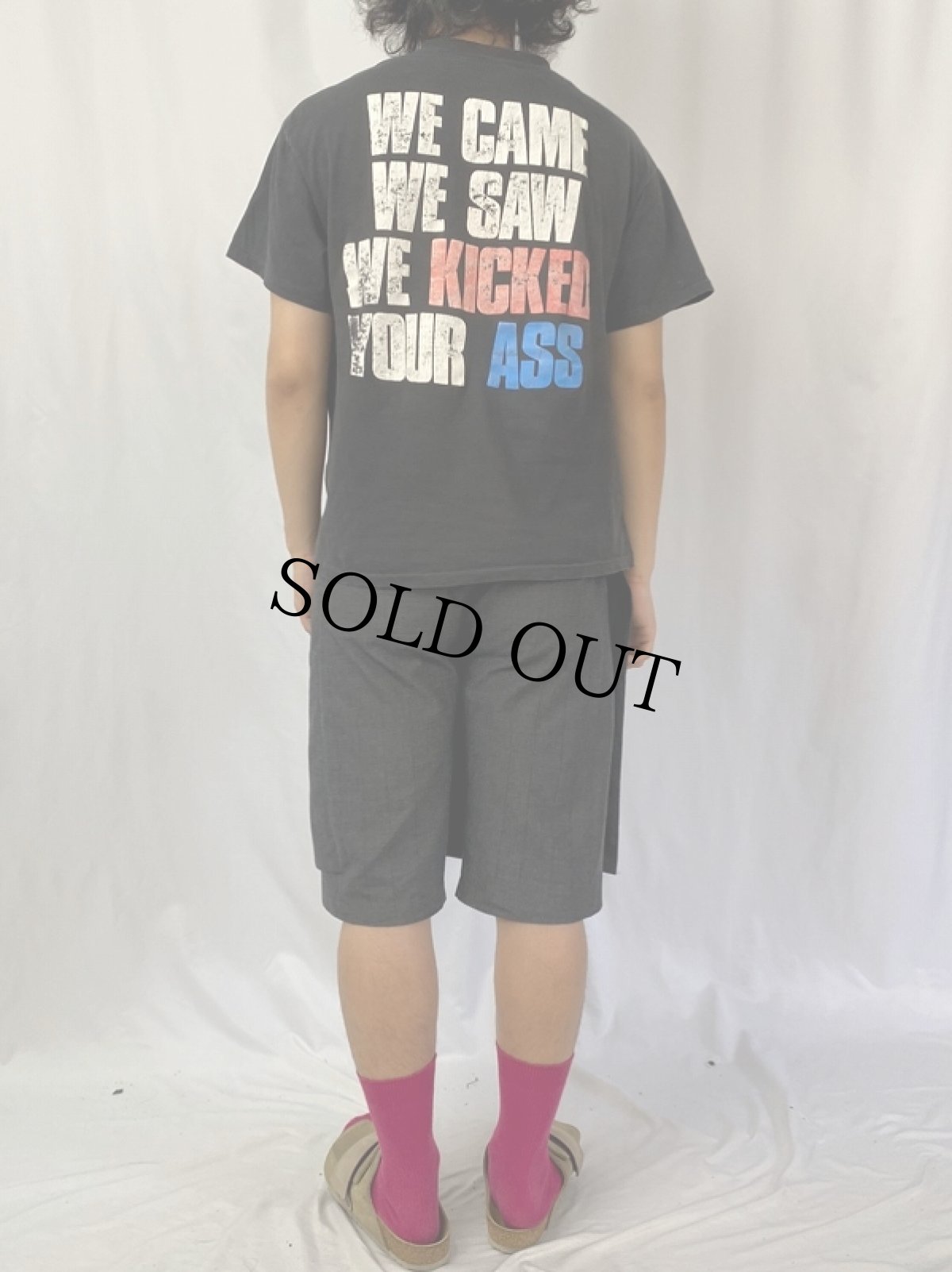 画像4: 80's Bon Jovi USA製 "WE CAME WE SAW WE KICKED YOUR ASS" ハードロックバンドTシャツ XL (4)