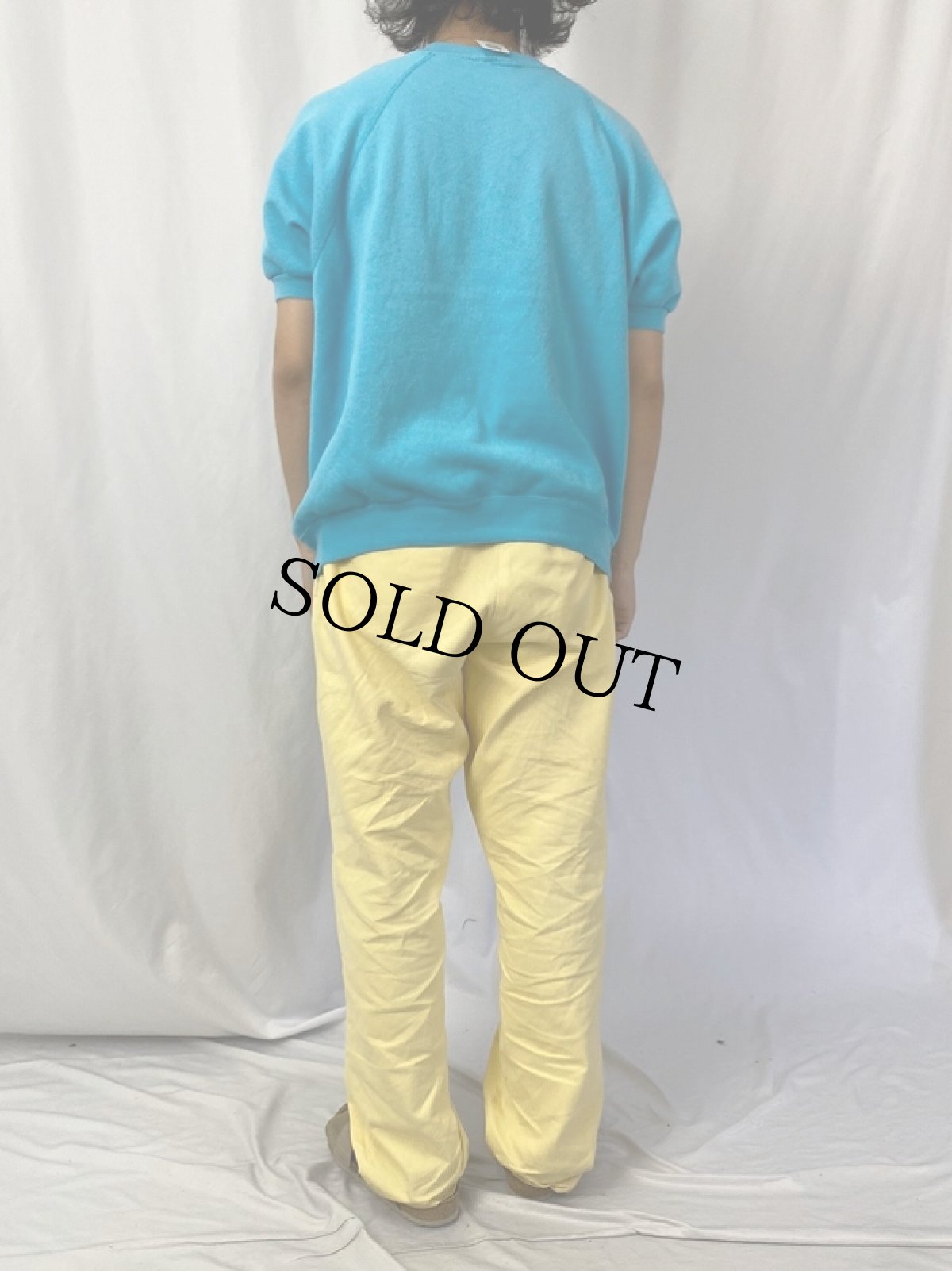 画像4: 80's AMERICAN IMPRESSIONS USA製 無地 ラグラン半袖スウェット L (4)