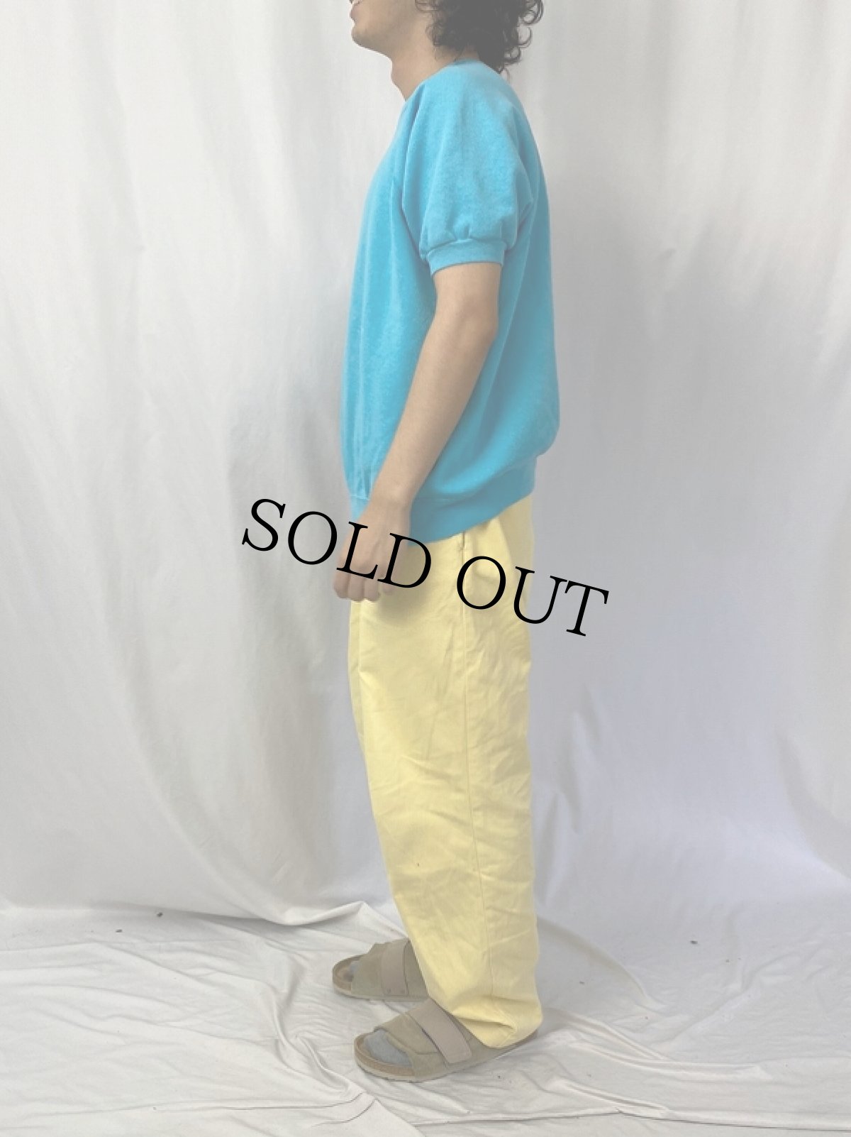 画像3: 80's AMERICAN IMPRESSIONS USA製 無地 ラグラン半袖スウェット L (3)