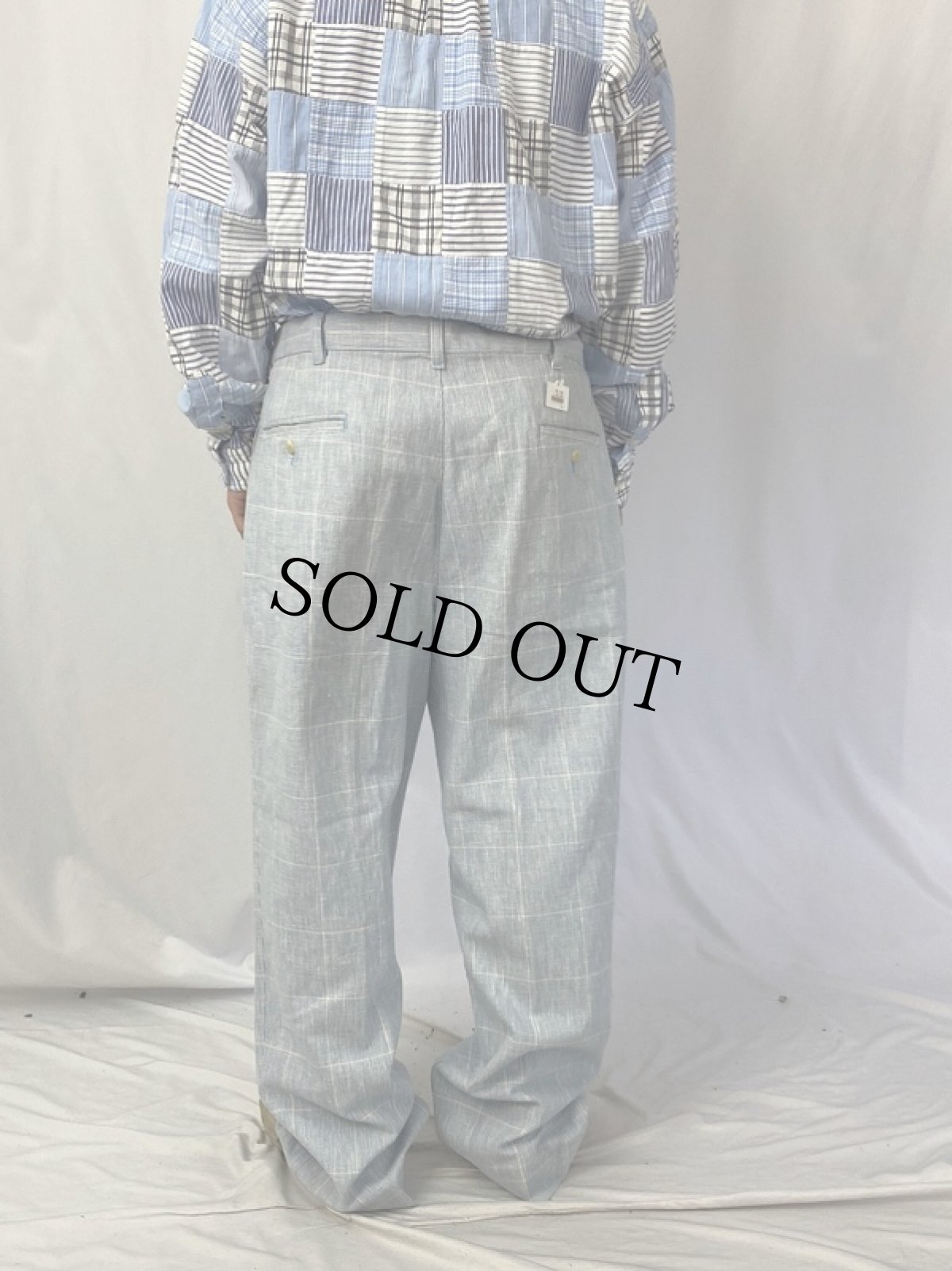 画像4: 90's POLO Ralph Lauren USA製 チェック柄 2タック コットンスラックス W36 (4)