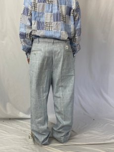 画像4: 90's POLO Ralph Lauren USA製 チェック柄 2タック コットンスラックス W36 (4)