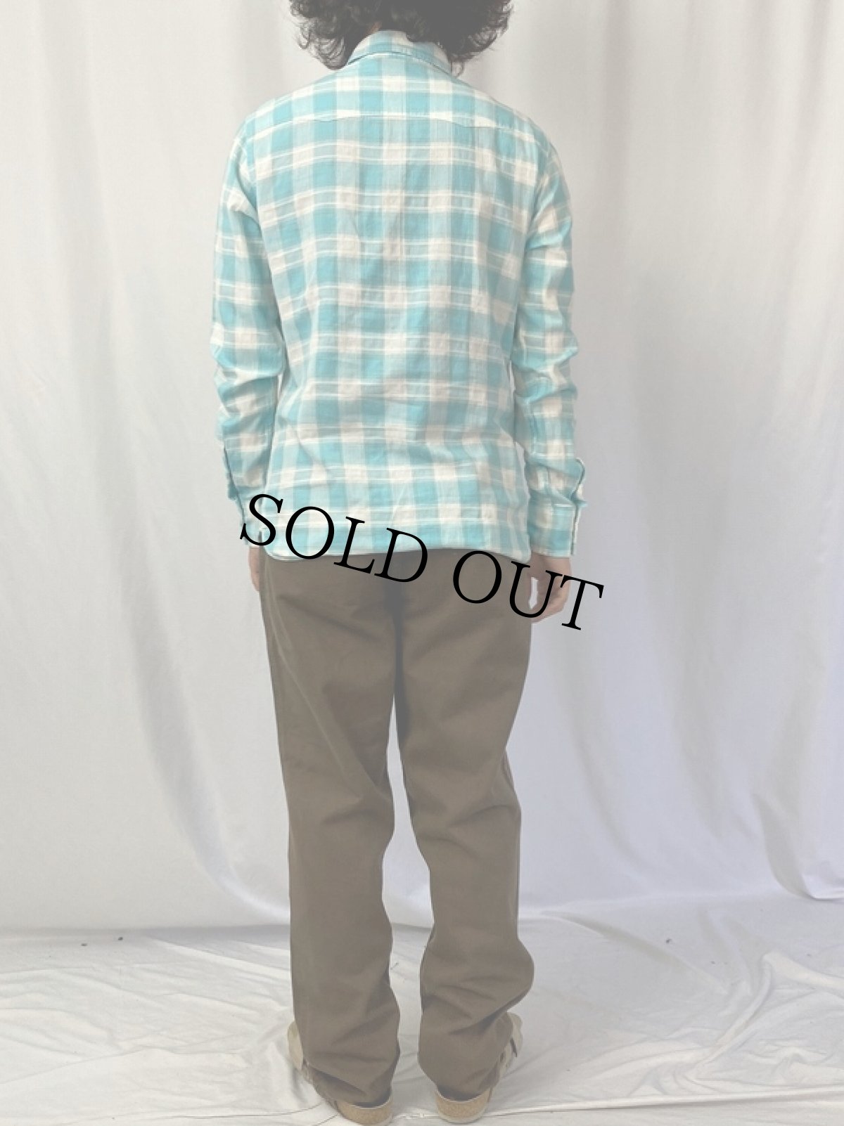 画像4: POLO Ralph Lauren チェック柄 コットンウエスタンシャツ S (4)