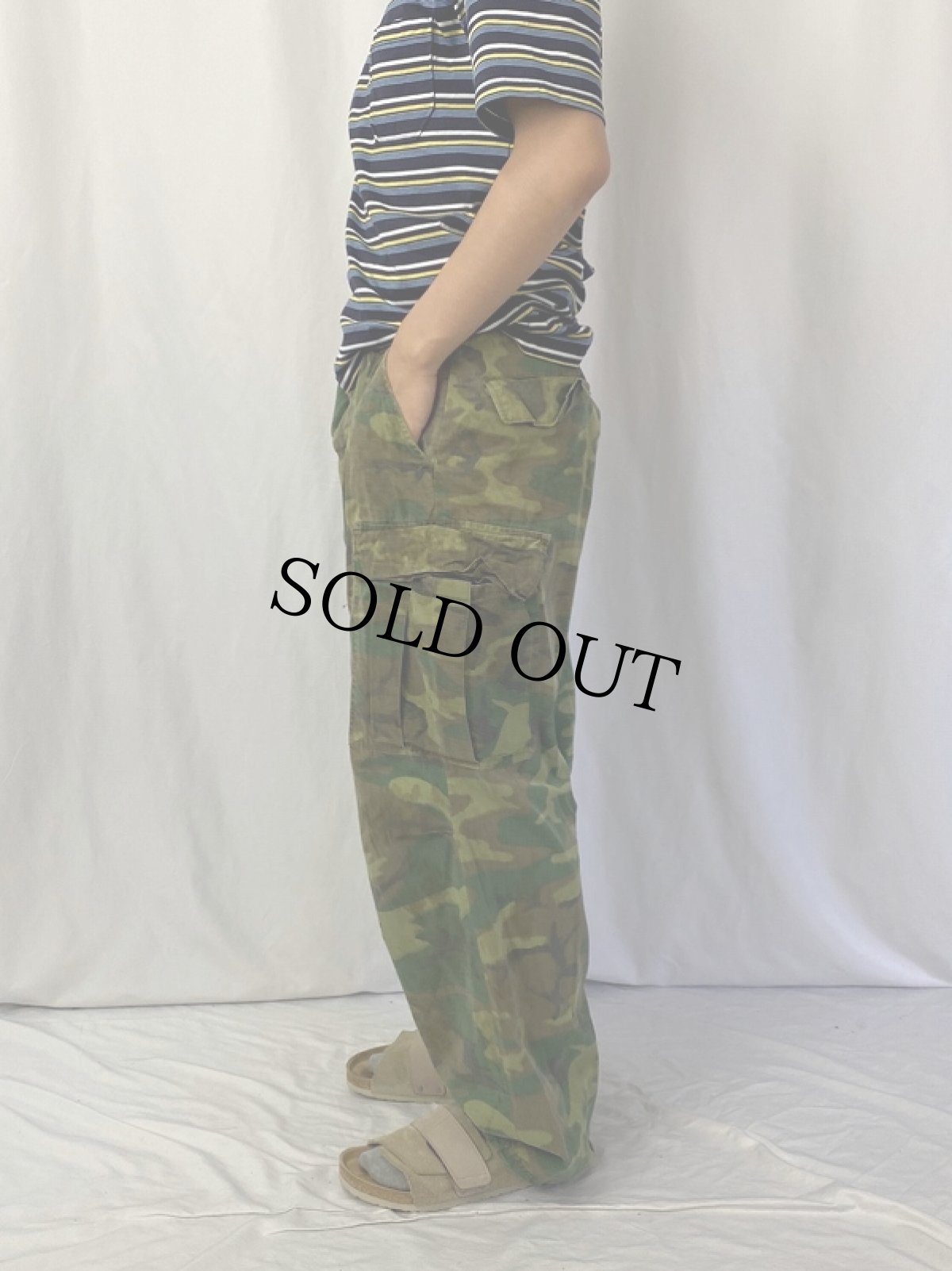 画像3: 60's U.S.ARMY ERDL迷彩 ブラウンリーフ ジャングルファティーグパンツ 5th MEDIUM-REGULAR (3)