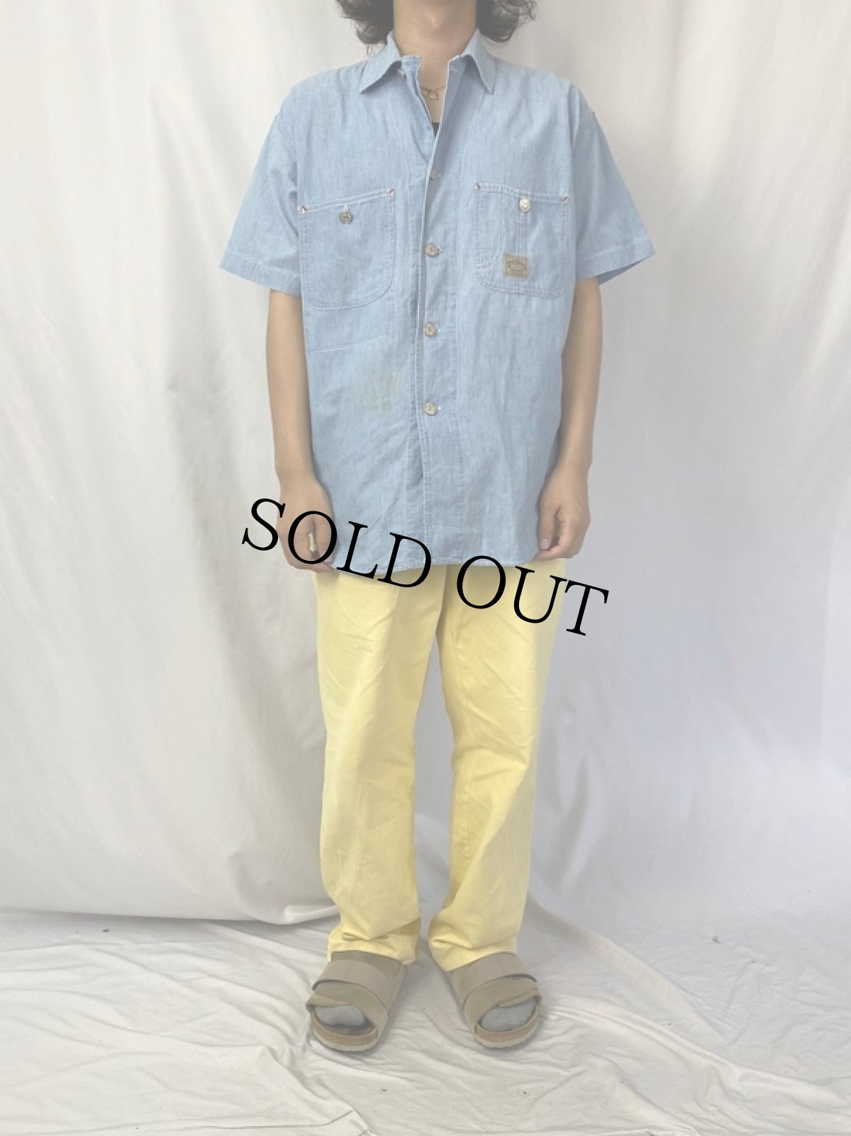 画像2: 80〜90's POLO COUNTRY Ralph Lauren シャンブレーシャツ S (2)