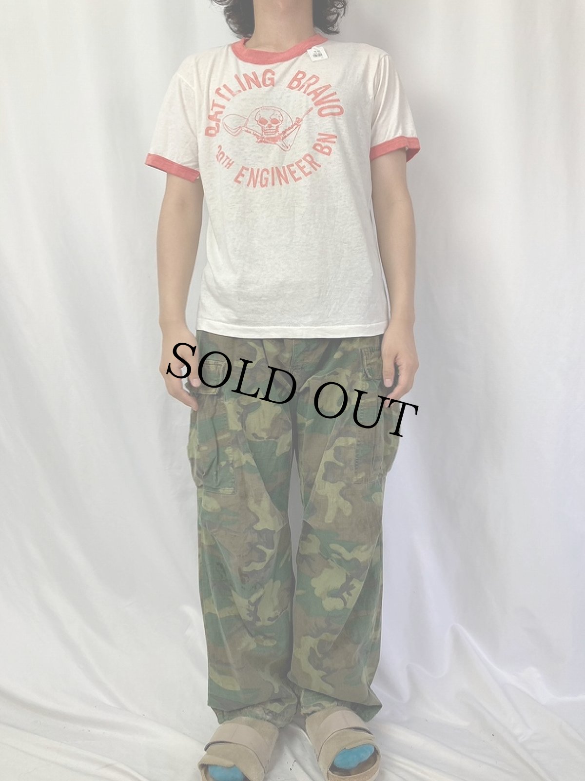 画像2: 80's "BATTLING BRAVO" プリントリンガーTシャツ (2)