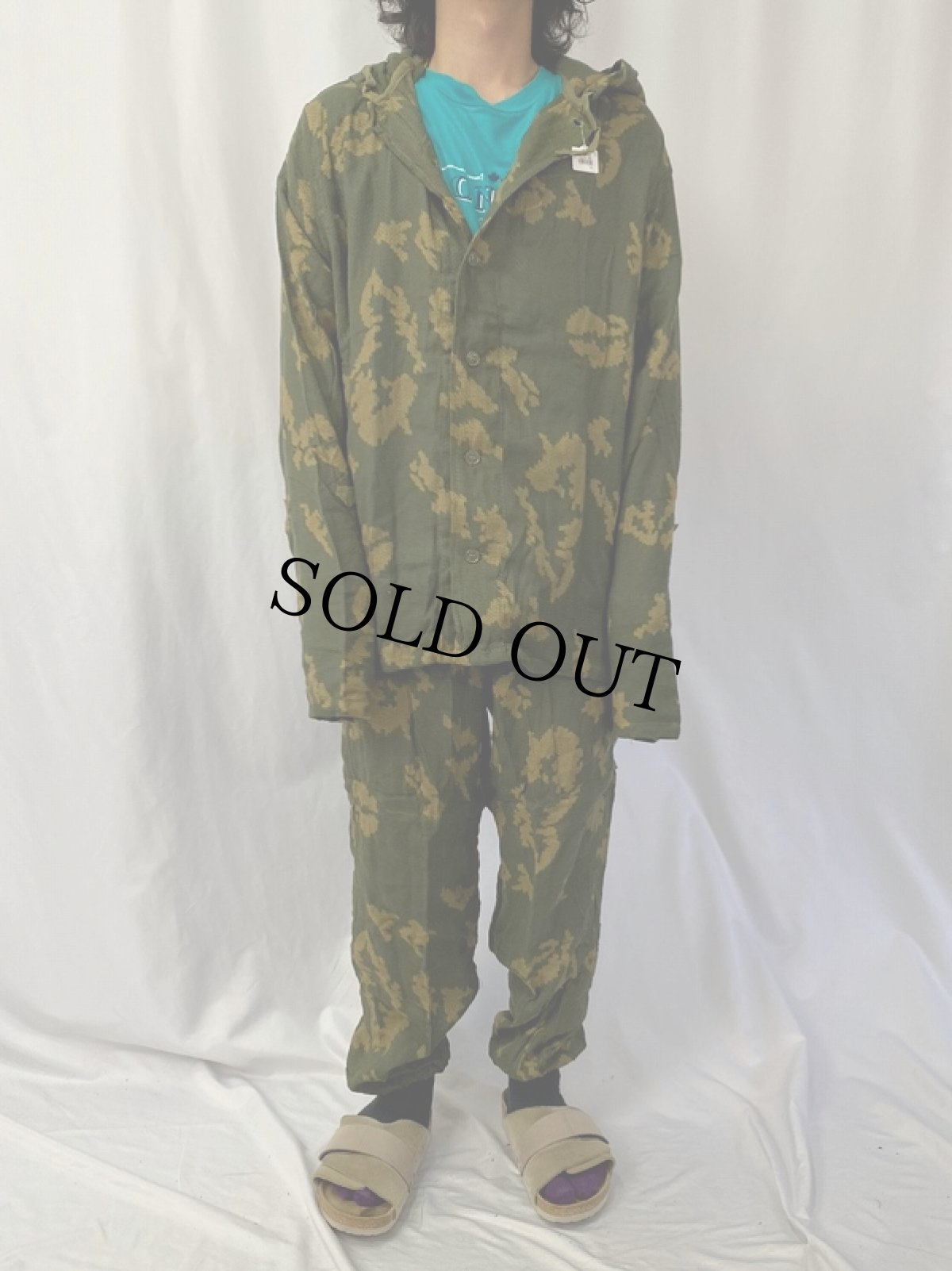 画像2: 80's ロシア・ソビエト軍 ベリョーズカパターン KZSオーバーパーカー/パンツ SETUP DEADSTOCK SIZE2 (2)