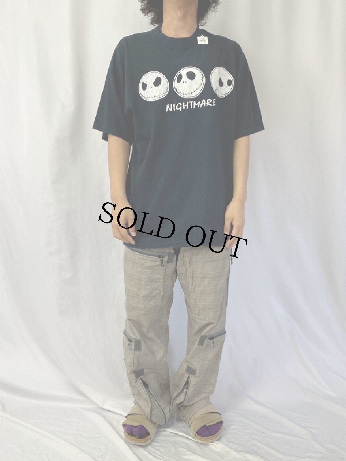 画像2: The Nightmare Before Christmas "Jack Skellington" キャラクタープリントTシャツ XL (2)