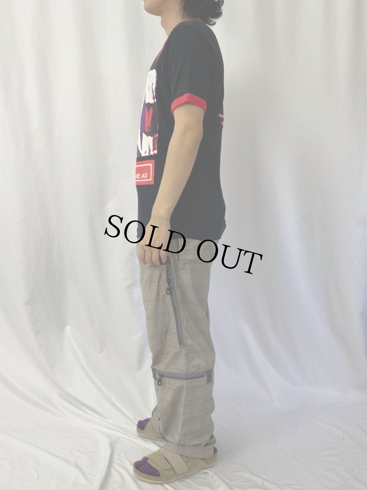 画像3: 【SALE】 RADIOHEAD Britain製 "The Bends" ロックバンドツアープリントリンガーTシャツ BLACK (3)