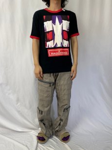 画像2: 【SALE】 RADIOHEAD Britain製 "The Bends" ロックバンドツアープリントリンガーTシャツ BLACK (2)