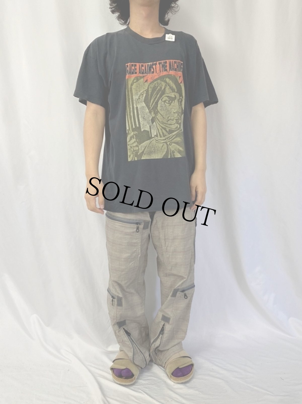 画像2: 【SALE】 80〜90's Rage Against the Machine ロックバンドTシャツ (2)